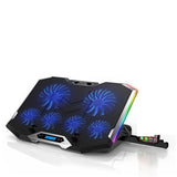 Laptop Cooler for 12-18 Inch Six Fans LCD Screen Cooling Pad Adjustable