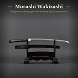 Musashi Wakizashi, 1095 Carbon Steel Hand Forged Full Tang Japanese Sword