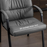 BoisKom Office Guest Reception Chair Set of 2, Conference Room Chairs Waiting Room Chairs 2 Pack, Modern Leather Office Desk Chair No Wheels.