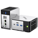 GMKtec Mini PC M8 Desktop Computer AMD Ryzen PRO 6650H (6C/12T 4.50Ghz) Dual NIC LAN 2.5GbE, 16GB LPDDR5 RAM + 512GB Hard Drive PCle SSD, Oculink, USB4, HDMI, USB-C