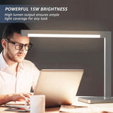 Hengsense Aluminum LED Desk Lamp with Charging Station, 15W Table Lamp Work