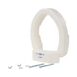 VMS Deluxe Bolt-On Hinged Raised Toilet Seat - Available in Elongated & Standard Styles, 300 lbs Weight Capacity (Elongated)