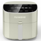 Nuwave Brio Plus 8 Qt Air Fryer, PFAS Free, New & Improved, Digital Touch Screen, Cool White Display, 50°F~400°F
