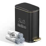 2.6 Gal Bathroom Trash Can with Soft Close Stay Open Lid
