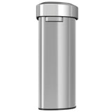 iTouchless 23 Gallon Stainless Steel Semi-Round Open Top Trash Can and Recycle Bin, 87 Liter, Slim and Space-Saving Design for Home, Office, Kitchen, Restaurant, Restroom, Large Capacity