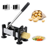 French Fry Cutter Potato Cutter Stainless Steel with 2 Size Durable Blades for Vegetables votron