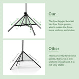 Projector Screen and Stand 120 inch,DUYIKJ Portable Black Backing Projector Screen Indoor Outdoor 16:9 4K HD Wrinkle-Free and Four-Legged Frame Movie Screen with Carry Bag for Backyard Movie Night