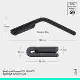 Logitech Mobi Fold Foldable Wireless Mouse with Quiet Click, Graphite