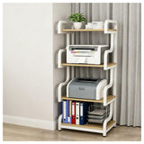 3-Tier Rolling Printer Stand with Storage Shelves - Adjustable Height Mobile Desk for Home Office, Space-Saving Design, Easy to Assemble, Versatile Use
