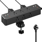 Desk Clamp Power Strip 10FT, Acozvin 40W Total Fast Charging Station