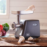 LEM Products #8 Countertop Meat Grinder, 575 Watt Aluminum Electric Meat Grinder for Home Use, Compact Food Processor for Grinding, Sausage Stuffing, Cooking