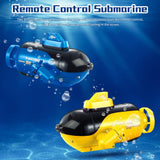 GoolRC Mini Remote Control Submarine, RC Submarine 4-Channel Remote Control Boat Forward/Diving, Backward/Surfacing, Left Turn, Right Turn Yellow