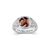 Oseew 2027 Senior Graduation Ring for Women High School Class (White Gold)