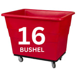 ReadySpace Commercial 16 Bushel Utility Cart with Steel Base, Poly Box Basket Truck, Laundry Cart, and Rolling Trash Bin