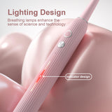 AJELU Electric Toothbrush Set for Women with UV Light Drying Holder, 8 Brush Heads, Smart Timer, USB Rechargeable – Soft Pink Edition
