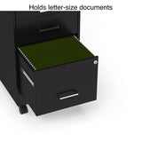 File Cabinet for Letter/Legal Files, 3-Drawer, Letter/Legal Compatible, Locking