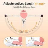 OLenyer Leg Stretcher Pink - Split Machine for Leg Stretching (New Model with Backrest and Phone Holder), Flexibility Stretching Equipment - ,Yoga, Ballet, Dance, Martial Arts