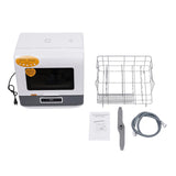 Portable Dishwasher,800W Countertop Stainless Steel Mini Dishwasher With 3 Washing Programs,110v Multi-Functional Large Capacity Dishwasher For Apartments,Dorms, Kitchens,Campers/Rvs