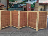 Japanese Folding Room Divider 5 Panel 2ft6ft Freestanding Wood for Home Office Hallway Entryway & Functal Divider