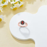 Oseew 2027 Custom Gift Graduation Ring for Women High School (Rose Gold)