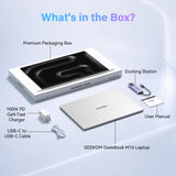 GEEKOM GeekBook M16 Laptop, Up to 24H, 55W Sustained Power Ultra 9 Notebook