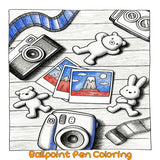 NexAmeri Comfy Days: Vcute & Comfy Coloring Book for Adults & Teens, Stress Relief - Small Elements. One-Book Set, Containing 48 Pages. Cozy Coloring Book.Teenager Girl and Boys Gift Ideas.