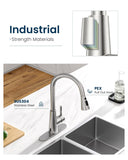 APPASO Touchless Kitchen Faucet with Soap Dispenser Brushed Nickel, Side Motion Sensor Lead-Free Faucet, Single Hanle 3-Mode Hands-Free Faucet for Kitchen Sink (cUPC-Certified Parts)