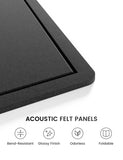 Fluxynara Large Felt Bulletin Board,70.8" x 47.2", Black