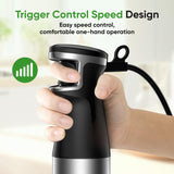 Immersion Blender Handheld 1100W 3 in 1 Corded Stick Hand Blenders for Kitchen with Trigger Speed Control, with Whisk