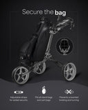 Caddytek Caddylite Compact 3 Wheel Golf Push Cart | One Click Folding Design, Smallest Folded Footprint, 32" Wide Wheelbase | Green Caddytek