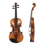 Professional Handcrafted European Violin – Solid Italian Spruce Top & European Maple Back | German Thomastik Strings | French Bridge | Carbon Fiber Tailpiece | Includes Bow & Case (Full Size 4/4)