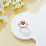 Oseew 2027 Class of Graduation Ring Women High School College (Rose Gold)