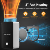 Portable Space Heater Mini Desk Heater Electric Fan Air Warmer