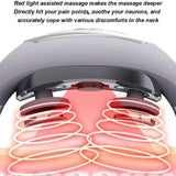 HCUCTOS Intelligent Portable Neck Massage with Heat Cordless, 6 Modes 16 Levels Smart Deep Tissue Trigger Point Use at Home