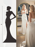 NBGV 71"x32" Floor Mirror Full Length, Arched Full Length Mirror with Stand, Large Full Body Mirrors for Bedroom Living Room or Cloakroom Gold