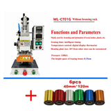 Embossing Machine, Pneumatic Multifunctional Heat Transfer Press Embossing Machine with Stand Foil Paper Optional for Leather Wood Stamping(1)