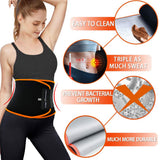KingPavonini Waist Trainer Stomach Wraps Sweat Belt Waist Trimmer for Men Women Black