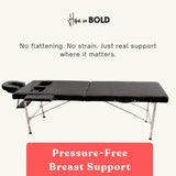 Home in Bold Massage Table Breast – Ergonomic Breast Support for Massage Comfort, Spa Therapy, Chest Relief, Professional Bodywork & Relaxation Enhancer