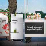 BOOROS Sugarcane Juice Machine 1100W Sugarcane Juicer With 3 Stainless Steel Rollers and 2.4" Extra Large Inlet, 300KG/H High Output Commercial Sugar Cane Juice Extractor,110V,Home/Commercial