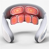HCUCTOS Cordless Intelligent Massager for Neck Relax, 4 Pads, Modes 15 Levels Portable Deep Tissue Trigger Point