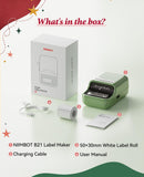 NIIMBOT B21 Label Maker Thermal Label Printer, Good Idea for Home Organization Office Business, 50x30mm Label-230Pcs