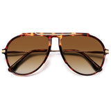 SOJOS Retro Oversized 70s Aviator SunglassesWomen Men SJ2693 Tortoise Brown