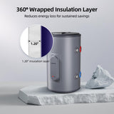 Tank Water Heater Electric, MIZUDO 10 Gallon Point of Use Hot Water heater 1500W, Compact Residential 120V with T&P Valve, Adjustable Thermostat, UL Listed