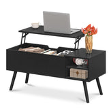 ALINE FURNITURE Black Lift Top Coffee Table, 40" Lift Up Coffee Tables