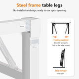 DlandHome 47 inches Folding Table Computer Desk Portable Activity Table Conference Table Home Office Desk
