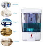 Naiver Automatic Soap Dispenser - Touchless Sensor Soap Pump,Wall-Mounted Hand Sanitizer Dispenser, Battery Operated for Hospital Offices Bathroom Hotel Commercial,Ultra-Large Capacity (600ml) White