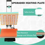 Heat Press Machine, Slide-Out Semi-Automatic T Shirt Press Machine, 110V 2000W Clamshell Heat Press,