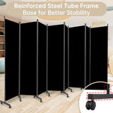 Room Divider 8 Panel Room Dividers/Wheels, Room Divider Panel for Office Room Partitions and Dividers, Portable Partition Wall Divider for Room Separation, Fabric Folding Room Dividers and Screens HOMSCREENER