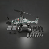 OBEST Camouflage RC Helicopter, Remote Control Military Helicopter with 2.4G 3.5CH, Missile Launch, One-Key Takeoff/Landing, Altitude Hold, 60M Control Distance