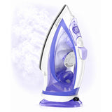 OMAIGA Cordless Steam Iron for Clothes, 1550W 2-in-1 Cordless and Corded Iron with Rapid Heat, Ceramic Soleplate, 3-Way Auto-Off, 12.85 oz Water Tank, Lavender